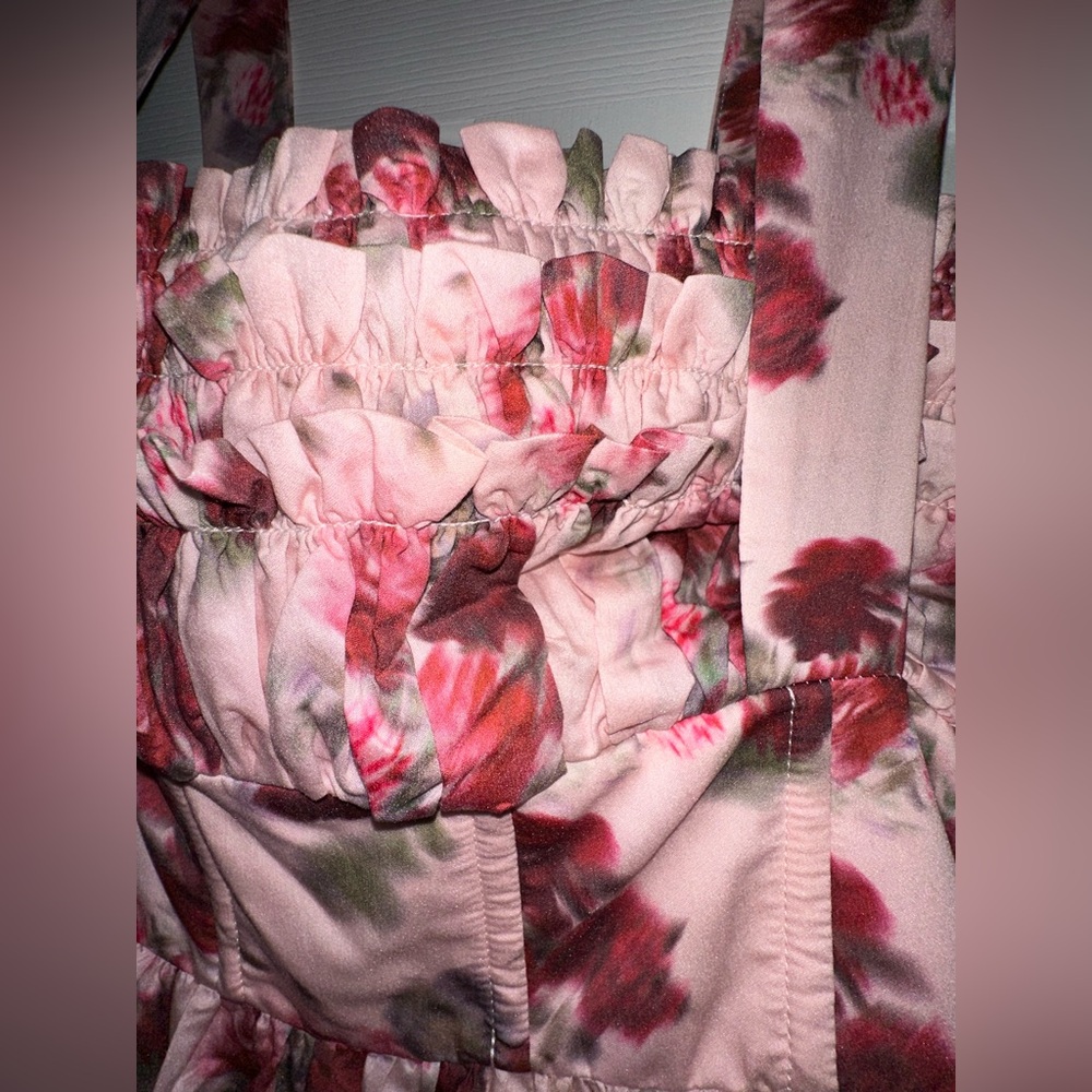 Free People x Maison Amory The Grace Dress Rose Floral NWT 🔖 - Picture 6 of 10